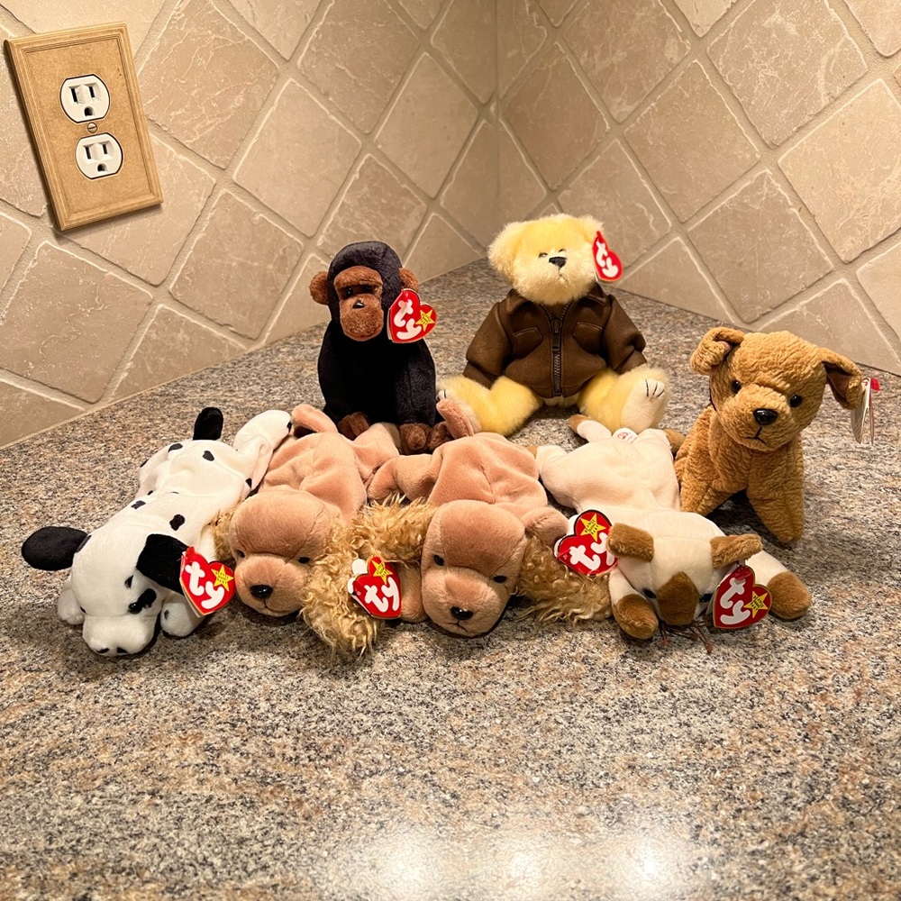 Lot of 7 original beanie babies